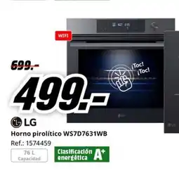 MediaMarkt LG Horno pirolítico WS7D7631WB oferta