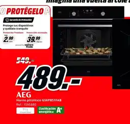MediaMarkt AEG Horno pirolítico GS6PB51FAB oferta