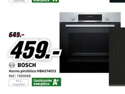 MediaMarkt BOSCH Horno pirolítico HBA574ES3 oferta