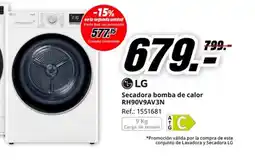 MediaMarkt LG Secadora bomba de calor RH90V9AV3N oferta
