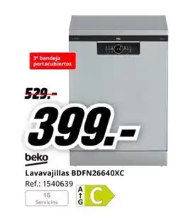 MediaMarkt BEKO Lavavajillas BDFN26640XC oferta
