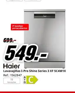 MediaMarkt HAIER Lavavajillas I-Pro Shine Series 3 XF 5C4M1X oferta