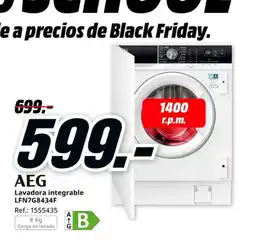 MediaMarkt AEG Lavadora integrable LFN7G8434F oferta