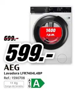 MediaMarkt AEG Lavadora LFR7404L4BP oferta