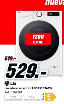 MediaMarkt LG Lavadora secadora F2DR5S09A1W oferta