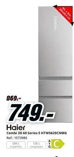 MediaMarkt HAIER Combi 3D 60 Series 5 HTW5620CNMG oferta