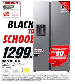 MediaMarkt SAMSUNG Frigorífico americano Bespoke AI RS70F65KDTEF oferta