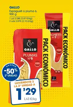 Supermercados Plaza GALLO Espagueti o pluma 6 oferta