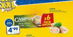 Supermercados Plaza CAMPOS Atún claro en aceite de oliva oferta