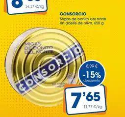 Supermercados Plaza CONSORCIO Migas de bonito del norte en aceite de oliva oferta