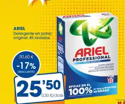 Supermercados Plaza ARIEL Detergente en polvo original, 85 lavados oferta