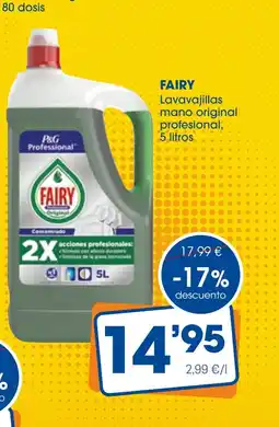 Supermercados Plaza FAIRY Lavavajillas mano original profesional oferta
