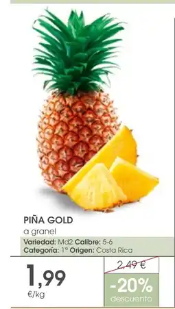 Supermercados Plaza Piña gold oferta