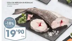 Supermercados Plaza Cola de merluza en rodajas oferta