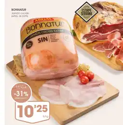 Supermercados Plaza BONNATUR Jamón cocido extra, al corte oferta