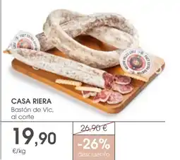 Supermercados Plaza CASA RIERA Bastón de Vic, al corte oferta