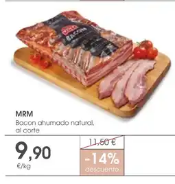 Supermercados Plaza MRM Bacon ahumado natural oferta