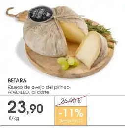 Supermercados Plaza BETARA Queso de oveja del pirineo oferta