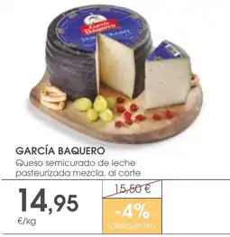Supermercados Plaza GARCÍA BAQUERO Queso semicurado de leche pasteurizada mezcla, al corte oferta