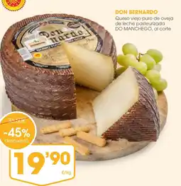 Supermercados Plaza DON BERNARDO Queso viejo puro de oveja de leche pasteurizada DO MANCHEGO, al corte oferta