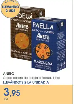 Supermercados Plaza ANETO Caldo casero de paella o fideuá oferta