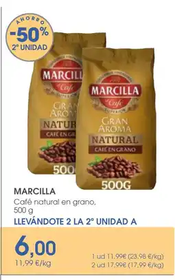 Supermercados Plaza MARCILLA Café natural en grano oferta
