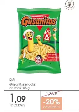 Supermercados Plaza RISI Gusanitos snacks de maíz oferta