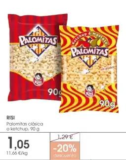 Supermercados Plaza RISI Palomitas clásica o ketchup oferta