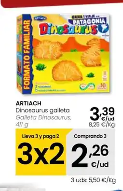 Eroski ARTIACH Dinosaurus gaileta Galleta Dinosaurus oferta