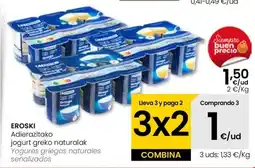 Eroski EROSKI Adierazitako jogurt greko naturalak oferta