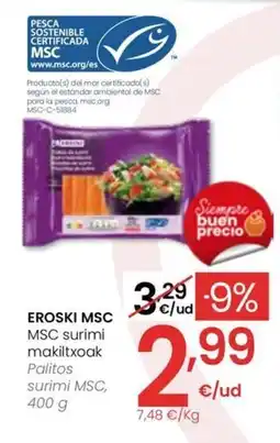 Eroski EROSKI MSC surimi makiltxoak oferta
