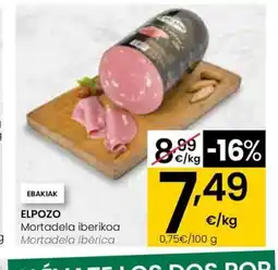 Eroski ELPOZO Mortadela iberikoa oferta