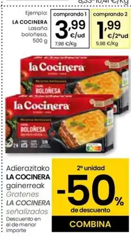 Eroski LA COCINERA Lasaña boloñesa oferta