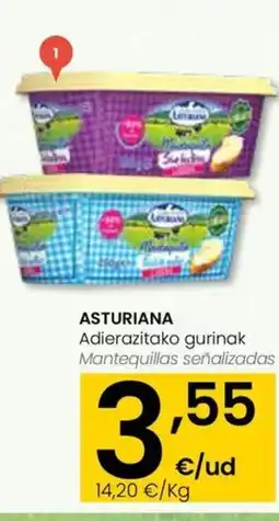 Eroski ASTURIANA Adierazitako gurinak oferta