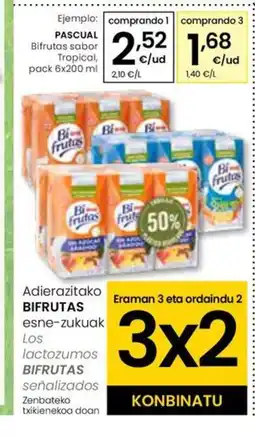 Eroski PASCUAL Bifrutas sabor Tropical oferta