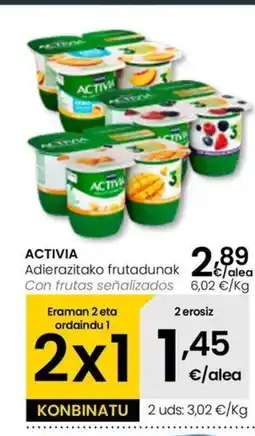 Eroski ACTIVIA Adierazitako frutadunak oferta