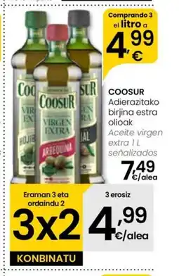 Eroski COOSUR Adierazitako birjina estra olioak oferta