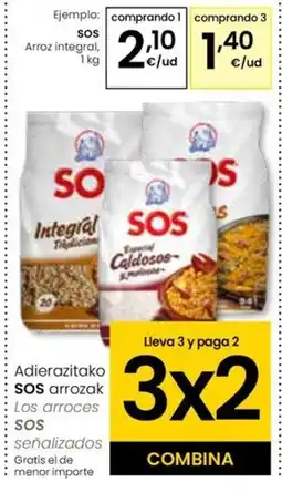 Eroski SOS Arroz integral oferta