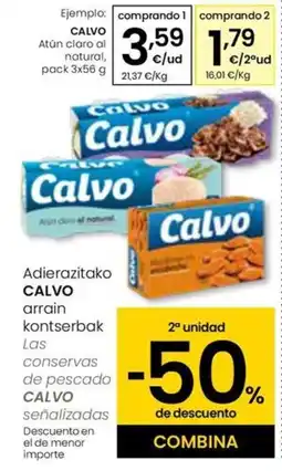 Eroski CALVO Atún claro al natural oferta