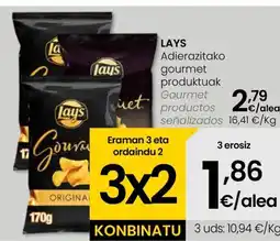 Eroski LAY'S Adierazitako gourmet produktuak oferta