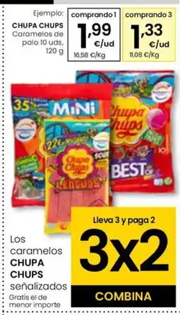 Eroski CHUPA CHUPS Caramelos de palo oferta