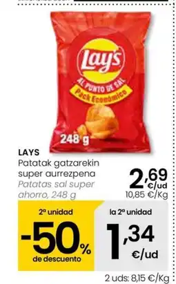 Eroski LAY'S Patatak gatzarekin super aurrezpena oferta