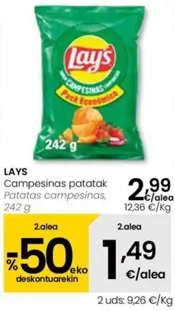 Eroski LAY'S Campesinas patatak oferta