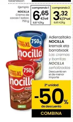Eroski NOCILLA Crema de cacao oferta