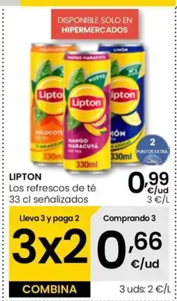 Eroski LIPTON Los refrescos de té oferta