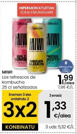 Eroski MIWI Los refrescos de kombucha oferta