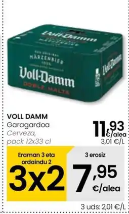 Eroski VOLL DAMM Garagardoa oferta