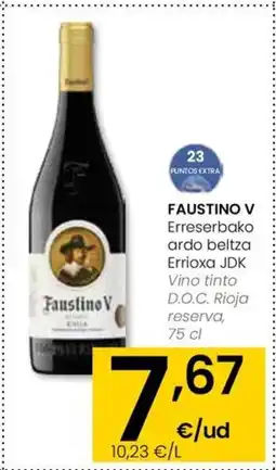 Eroski FAUSTINO V Erreserbako ardo beltza Errioxa JDK oferta