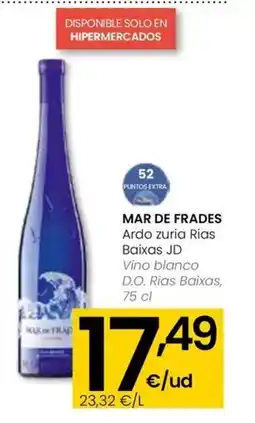 Eroski MAR DE FRADES Ardo zuria Rias Baixas JD oferta