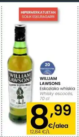 Eroski WILLIAM LAWSONS Eskoziako whiskia oferta